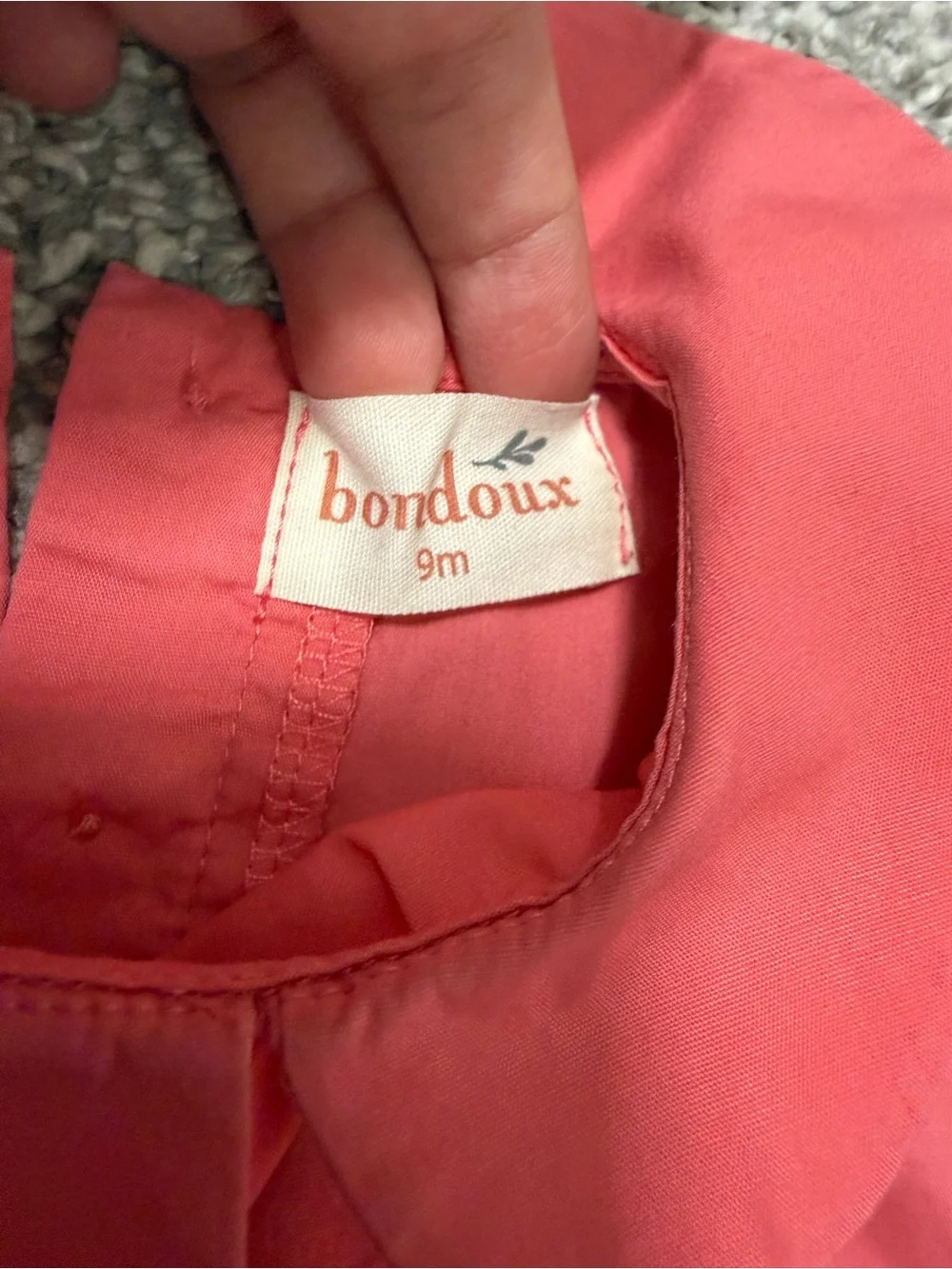Bondoux Coral Pink Baby One-Piece Romper
